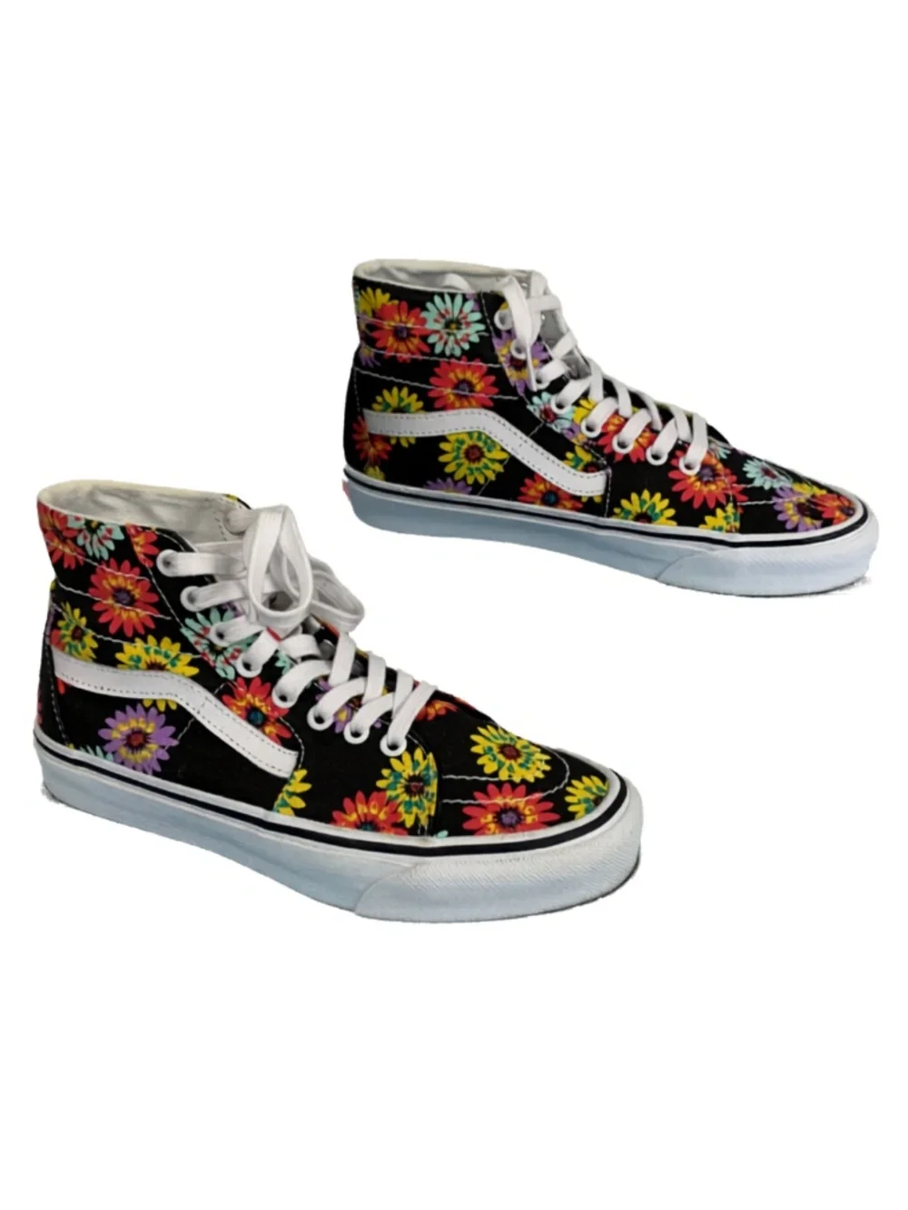 Vans Sk8 Hi-Tapered Peace Floral Sneakers Size 7 Retro Boho Y2K
